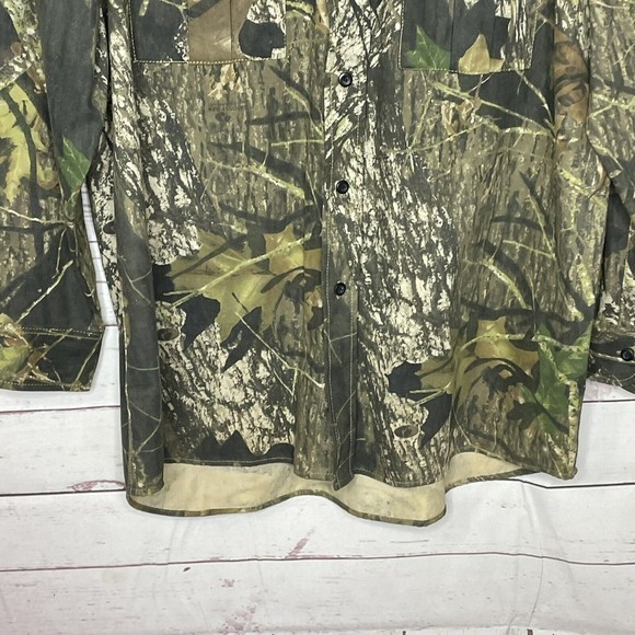 RedHead Mens Sz L Camouflage Long Sleeve Button‎ Up Hunting Shirt bass pro - Picture 9 of 12